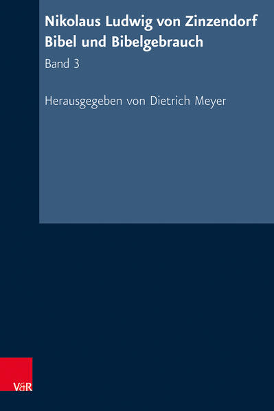 In Band 7/3 wird Zinzendorfs Übersetzung der vier Evangelien und der Apostelgeschichte des Lukas aus dem Jahr 1739 und seine revidierte Ausgabe der Übersetzung von 1744/46 in zwei Spalten parallel abgedruckt, um einen schnellen Vergleich zu ermöglichen. Der Übersetzung liegen Vorarbeiten eines Collegium biblicum zugrunde. Da sich Zinzendorf und seine Mitarbeiter auf die Neuausgabe des griechischen Neuen Testaments von Bengel stützten, werden der griechische Urtext sowie der Luthertext, den Zinzendorf in seiner Ausgabe der Ebersdorfer Bibel von 1727 verwandt hatte, in zwei weiteren Spalten beigefügt. Die Edition konzentriert sich hier auf die Wiedergabe von Bibeltexten und kommt daher ohne wissenschaftlichen Kommentar aus.