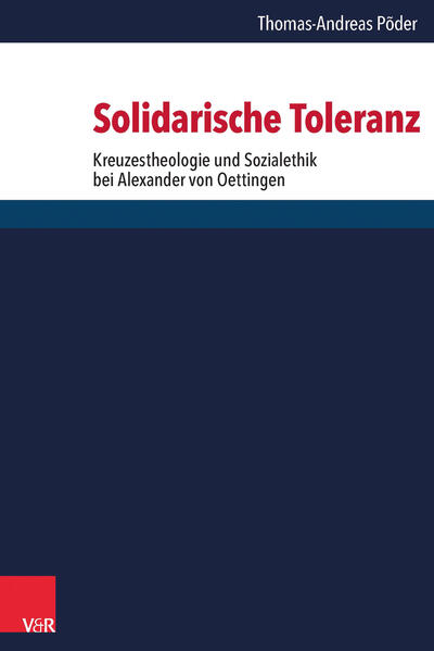 Die erstmalige Interpretation des Gesamtwerkes des deutsch-baltischen Theologen Alexander von Oettingen (1827-1905) stellt es als systematische Erstgestalt einer Kreuzestheologie und Sozialethik dar. Darin koinzidieren die Genese einer fundamentaltheologischen Kreuzestheologie nach der Aufklärung und einer empirisch ausgewiesenen Sozialethik. Thomas-Andreas Põder untersucht diese Grundorientierungen, deren Zusammenhang als „solidarische Toleranz“ sichtbar wird. Die Begriffe „Toleranz“ und „Solidarität“ spielen eine wichtige Rolle in von Oettingens Theologie, die sich durch eine besondere Sensibilität für die Situation religiös-weltanschaulichen Pluralismus auszeichnet.