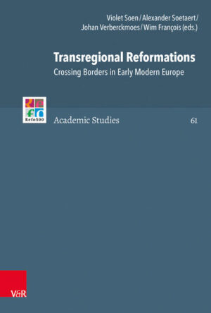 This volume invites scholars of the Catholic and Protestant Reformations to incorporate recent advances in transnational and transregional history into their own field of research, as it seeks to unravel how cross-border movements shaped reformations in early modern Europe. Covering a geographical space that ranges from Scandinavia to Spain and from England to Hungary, the chapters in this volume apply a transregional perspective to a vast array of topics, such as the history of theological discussion, knowledge transfer, pastoral care, visual allegory, ecclesiastical organization, confessional relations, religious exile, and university politics. The volume starts by showing in a first part how transfer and exchange beyond territorial circumscriptions or proto-national identifications shaped many sixteenth-century reformations. The second part of this volume is devoted to the acceleration of cultural transfer that resulted from the newly-invented printing press, by translation as well as transmission of texts and images. The third and final part of this volume examines the importance of mobility and migration in causing transregional reformations. Focusing on the process of ‘crossing borders’ in peripheries and borderlands, all chapters contribute to the de-centering of religious reform in early modern Europe. Rather than princes and urban governments steering religion, the early modern reformations emerge as events shaped by authors and translators, publishers and booksellers, students and professors, exiles and refugees, and clergy and (female) members of religious orders crossing borders in Europe, a continent composed of fractured states and regions.
