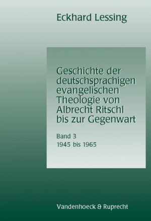 Wer sich im 21. Jahrhundert mit Theologie befasst, stößt unumgänglich auf Weichenstellungen und Entwicklungen des 19. und 20. Jahrhunderts. Der dritte Band, der als Gesamtdarstellung wie als Nachschlagewerk geeigneten Theologiegeschichte umfasst den Zeitraum von 1945 bis 1965. Zunächst werden die maßgeblichen Ansätze, vornehmlich unter Berücksichtigung der Dogmatik, erörtert. Sodann nimmt Lessing die Entwicklung in den theologischen Einzeldisziplinen, im Alten und Neuen Testament, in der Kirchengeschichte, in der Ethik, in der Praktischen Theologie, im Kirchenrecht und der Religions- und Missionswissenschaft in den Blick. Ein Exkurs zur Mitarbeit deutscher Theologen im Ökumenischen Rat der Kirchen beschließt den Band. Aufgrund der differenzierten, problemorientierten Darstellungsweise entsteht ein vielschichtiges Bild der evangelischen Theologie in den beiden Jahrzehnten nach dem Zweiten Weltkrieg.