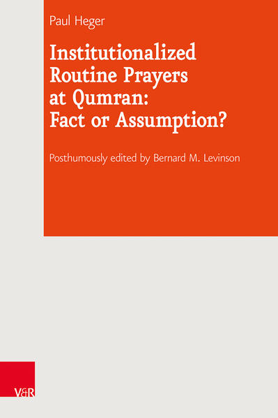 This book examines the development of institutionalized prayer in ancient Israel at a crucial time in the history of Western civilization: from the period of the Qumran writings, in the last three centuries BCE, through to the rabbinic period, after 70 CE. It explores the shift from sacrificial worship by priests to abstract, unmediated, direct approaches to the deity by laypeople. It demonstrates the transition from voluntary, freely composed prayers to obligatory prayers with fixed texts. The study shows how Qumran and Samaritan prayer contrast with rabbinic prayer, shedding light on Jewish customs before the rabbinic reform. Posthumously edited by Bernard M. Levinson.