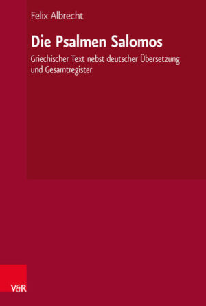 Die vorliegende griechisch-deutsche Ausgabe der „Psalmen Salomos" ermöglicht einen leichten Zugang zu diesem theologisch und historisch wichtigen Dokument des palästinischen Judentums der Zeitenwende. Diese Psalmen zeugen von einem davidischen Messianismus, der im Hinblick auf die Entwicklung der im Neuen Testament entfalteten und mit Jesus von Nazareth verknüpften davidischen Messiasvorstellung von weitreichender Bedeutung ist. Der hier gebotene griechische Text entspricht dem der kritischen Ausgabe (Psalmi Salomonis edidit Felix Albrecht, Göttingen 2018). Die deutsche Übersetzung erschließt diesen kritisch rekonstruierten Text nun einem breiten Publikum. Eine kurze Hinführung erläutert die sprachlichen Besonderheiten der Schrift, betrachtet die Zuschreibung an Salomo im historischen Kontext und fragt nach dem theologiegeschichtlichen Stellenwert der „Psalmen Salomos“. Ein umfangreiches Gesamtregister erschließt sowohl den Editionsband (Psalmi Salomonis edidit Felix Albrecht, Göttingen 2018) als auch den vorliegenden Band.