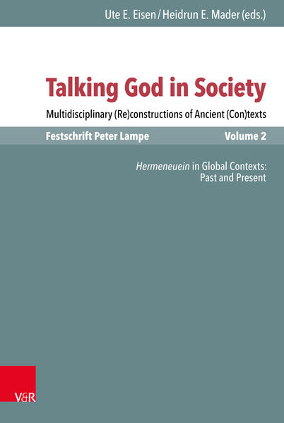 Peter Lampe’s work has covered a wide range of fields, the common denominator being his interest in contextualizing belief systems. Mirroring his multifaced work, the authors pursue his interest from different interdisciplinary angles, addressing the interdependence between religious expressions and their situations or contexts. The application of theoretical models to texts examples flanks the inspiring theoretical-epistemological and methodological-reflections. Studies in socio-economic and political history adjoin archaeological, epigraphic, papyrological and iconographic investigations. (Social-)psychological interpretations of texts complement rhetorical analyses. The hermeneutical reception of biblical materials in, for example, the Koran and Christian Chinese or Orthodox contexts, as well as in religious education and homiletics, rounds off the volumes.