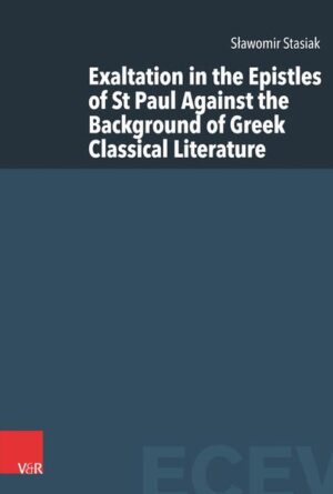 Sławomir Jan Stasiak’s book is devoted to the theme of exaltation in the letters of St Paul and the terminology related to his issue. A comparison of the Greek classical texts with the letters of St Paul shows that, following the example of his predecessors, Paul presents God as the Most High. However, he also writes about Him as the One. On high the world of Olympus was inhabited by gods. For the Apostle, heights are not only the place of God’s existence, but also the goal of human life. The antithesis between humiliation and exaltation characteristic of the ancient world is also used by Paul. Some of the classical authors accepted the possibility of a human resurrection. Paul made the theme of the resurrection of Jesus and the resurrection of believers one of the key treatises of his theology (1 Cor 15). The ancient world also had a negative understanding of heights as pride and exaltation. Stasiak also find this theme in Paul’s letters, albeit in a somewhat richer dimension.