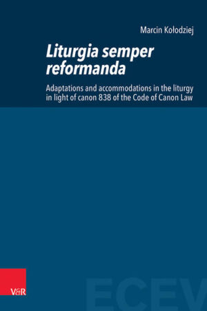 The provisions contained in can. 838 of CCL refer to important issues, related to the adaptation and accommodation of liturgical law. They have always been the subject of attentive and continuous interest of the Church, in order to not only preserve the essential unity of the Roman rite (SC 38), but also to facilitate the common meeting of people with God, which, of course, should take place through prayer, but also through adapted symbols and signs and proper language of communication (SC 39-40). Issues so important for the life of the Church deserve an in-depth canonical reflection, which is why they were taken up in four chapters of the study on the adaptation and accommodation of liturgical law in light of can. 838 of CCL. In the first chapter, the presentation included introductory issues relating to liturgical law. The second chapter has become a space for approximation of the concept of adaptation and accommodation in canon law. The third chapter presents the legal regulations in the field of adaptation and accommodation. The fourth chapter focused on adaptation and accommodation inherent in legal and canonical practice. Published on September 3, 2017 by Pope Francis, the Apostolic Letter Motu Proprio Magnum principium not only altered the content of §2 and §3 of can. 838 of CCL, but it also became an important contribution to the discussion on inculturation and the related adaptations and accommodation of liturgical law in many circles.