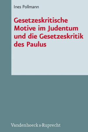 Were there any potential law critical motives in Jewish texts from which Paul could pursue linguistically and factually? Ines Pollmann examines this and makes the origin of Pauline law criticism historically plausible. In four texts such motives become manifest but they are usually rejected: the repression of the law in Ant. 4.145-149, the impossible fulfilment of the law in 4Esra 8.20-36, the spiritualisation of ritual laws in Philo migr. 89-93 and the posterior addition of the states law in Philo Jos. 28-31.Pollmann then demonstrates that these four motives are representative and embedded in mentality trends of Judaism. The trends within Judaism itself give evidence of general traditions of antiquity: the sophistic law criticism, the consciousness of the imperfection of the human nature, the allegorical interpretation of religious praxis and the high esteem of unspoilt origins. Paul was the first to combine these diverse motives and, as a consequence of his belief in Christ, turned them into law criticism. His attitude towards the law is ambivalent and combines the respect for the law with a criticism on the law's downside.