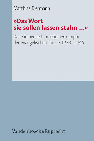 The so-called „Kirchenkampf“ from 1933-1945 split the Protestant Church in Germany into two major groups, the Confessing Church and the German Christians. The battle took place less on the political level than from within the church. Matthias Biermann looks at the influence this situation had on the hymns used in the church. First, on a practical level, he describes the way hymns were sung during this period. Considerable archival material exists, such as bulletins and newspaper accounts as well as song collections from this period that demonstrate exactly how the struggle in German Protestantism influenced singing practices. But also the theoretical discussions concerning the very nature and role of hymns reflect the political situation in the church of that time. Matthias Biermann analyses the positions of both factions in several contributions concerning their understanding of hymns. He also lets a number of well-known actors, such as Karl Barth and Dietrich Bonhoeffer, speak on these matters. An important role in understanding the relationship between the political development in the church and the meaning of the hymn in church liturgy is played by the new hymns written during this period, which the author studied in great detail. Finally, the author makes the attempt to assign the various new hymns to the respective factions.Matthias Biermann´s presentation of the meaning of the hymn is marked by his profound knowledge of much heretofore unknown archival material, particularly concerning the German Christians, who have to date been rather neglected in this regard.