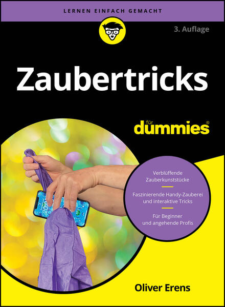 "Magie, tu´ was Du willst", die Zauberei kann einen schon in den Wahnsinn treiben. Dabei sind viele Kunststücke verblüffend einfach. Dr. Oliver Erens stellt Ihnen in "Zaubertricks für Dummies" einfache und anspruchsvollere Tricks vor und zeigt, wie Sie allein durch das richtige Auftreten ungewohnte Effekte erzielen können. Dabei kommen nicht nur Karten, Münzen und Tücher zum Einsatz. Sie zaubern auch mit dem Handy und es wird ganz schön interaktiv! Ob Sie mit dem Zaubern beginnen oder schon mit einigen Tricks glänzen können: In diesem reich bebilderten Buch werden Sie bestimmt fündig.