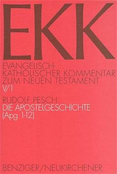 Die Apostelgeschichte hat in der Gegenwart, da nicht nur die Rückfrage nach der tatsächlichen Anfangsgeschichte der Kirche, sondern auch die Frage nach deren Maßgeblichkeit für das gegenwärtige Leben ihrer Gemeinden neu belebt wurde, als das wichtigste geschichtstheologische Dokument des Kanons ihre Wirkung wieder geltend gemacht. Der Auslegung der Apostelgeschichte hat sich die neutestamentliche Forschung seit einiger Zeit mit verstärktem Engagement zugewandt. In dieser Situation setzt der Kommentar von Rudolf Pesch deutliche Akzente: Der überlieferungskritischen Sichtung der vom Acta-Verfasser gesammelten und bearbeiteten Tradition wird ebenso starke Aufmerksamkeit geschenkt wie der redaktionskritischen Erfassung der Theologie des zweiten Bandes des lukanischen Doppelwerks. Die Auslegung der Texte wird nach Möglichkeit bis zur Frage nach der Gegenwartsbedeutung des kanonischen Zeugnisses vorangetrieben