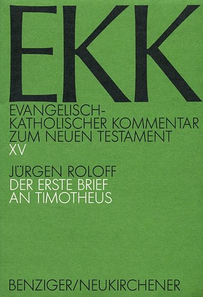 Die hier vorliegende erste große wissenschaftliche Auslegung des 1. Timotheusbriefes in deutscher Sprache seit mehr als zwei Jahrzehnten setzt diese Forschungssituation voraus. Sie versteht die Pastoralbirefe als ein Schirftencorpus der dritten christlichen Generation, das Paulus in einer veränderten Situation neu zum Sprechen bringen und ihn so der Kirche als verbindlichen apostolischen Lehrer erhalten will. Dabei wird deutlich, dass diese Briefe ein wichtiges Stück der frühen Wirkungsgeschichte der paulinischen Theologie sind, durch das die spätere kirchliche Paulusrezeption weitgehend geprägt wurde. Die ausführlichen traditionsgeschichtlichen Analysen weisen detailliert nach, welche paulinischen Texte und Themen der Verfasser-ein Mitglied der kleinasiatischen Paulusschule um die Wende vom 1. zum 2. Jahrhundert-aufgenommen und in welcher Richtung er neue interpretatorische Akzente gesetzt hat. Damit gewinnt der 1. Timotheusbrief eine überraschende Aktualität. Er will von der paulinischen Tradition her Antworten auf Fragen geben, die die Kirche seither immer wider beschäftigt haben udn die für uns heute besonders brennend geworden sind: Wie kann die Kirche in veränderten Situationen die Identität mit ihrem apostolischen Ursprung wahren? Wie soll sie ihren Auftrag gegenüber einer nichtchristlichen Gesellschaft und deren Lebensformen bestimmen? Besonders eindringlich behandelt J. Roloff die Probleme des Amtsverständnisses und der Ordination. Er will damit einen Beitrag zu einem der kritischsten Punkte der gegenwärtigen ökumenischen Diskussion leisten.