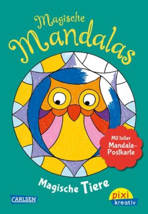 Zauberhafte Mandalas aus der Welt der magischen Tiere! Dieses Malbuch enthält einfache Mandala- Motive für Kinder ab 5 Jahren sowie zwei Postkarten zum Ausmalen und Heraustrennen. Wem schickst du magische Grüße? *** Mandalas fördern spielerisch Kreativität, Konzentration und Fantasie. Sie sorgen für Entspannung und lassen Kinder sanft zur Ruhe kommen. Klare Konturen erleichtern dabei das Ausmalen. *** Basteltipp: Die Mandalas ausschneiden und als Anhänger oder Fensterbilder verwenden. *** In dieser Serie enthalten: Magische Tiere Sternenzauber Pferde und Ponys Meerjungfrauen Ricky Waschbär, Pixis bester Freund, präsentiert die Pixi- kreativ- Bücher: malen, basteln, raten, spielen kreativ fördern für zu Hause und unterwegs Pixi kreativ für Kleine mit großen Ideen