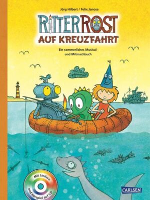 Ferien! Ritter Rost hat sich extra freigenommen, um einen Tag am Strand zu verbringen. Als König Bleifuß trotzdem alle Ritter einberuft, flieht er kurz entschlossen mit Burgfräulein und Feuerdrache Koks in einem Schlauchboot aufs offene Meer hinaus. Ob das eine gute Idee war? Als ein Sturm aufzieht, wird die kleine Spritztour schnell zu einem handfesten Abenteuer. Und zum Schluss geht es sogar auf große Kreuzfahrt. Ein sonniges Sommer- Musical mit extralangem Hörspiel, dem beliebten Hit "Una piccola canzone" und brandneuen Feriensongs von Jörg Hilbert und Felix Janosa.