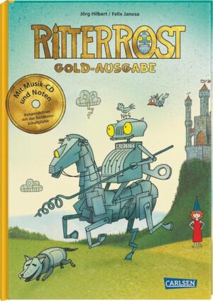 Ritter Rost gehört längst zu den Klassikern der Kinderliteratur. Der erste Band der beliebten Musicalbücher wurde bereits mit der Goldenen Schallplatte („German Gold Award“) ausgezeichnet. „Gold kann man nie genug haben“, findet der stets bescheidene Ritter Rost. Deshalb gibt es diesen Band jetzt für alle Fans in einer Schmuckausgabe mit goldener CD und Bonus- Song. Zum Inhalt: Fantasie, Humor und viel Musik sind das Geheimrezept der Ritter Rost Musicals. In diesem Band soll der feige Ritter Rost gegen den rotzfrechen Drachen Koks kämpfen. Auf der im Buch enthaltenen CD sind viele Songs zu finden, die man mitsingen, nachspielen oder einfach nur anhören kann.