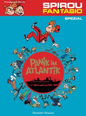 Und ein neuer Spirou-Spezial - diemal von Lewis Trondheim und Fabrice Parme Lewis Trondheim, einer der Stars der aktuellen französischen Comicszene, ist Spirou-Fan. Das hat er schon mit dem neunten Band seiner Serie "Herr Hase" bewiesen, der eine Hommage an diese große Abenteuerserie ist. Gemeinsam mit dem Zeichner Fabrice Parme schickt er nun Spirou und Fantasio auf eine Atlantiküberquerung per Schiff, auf der es jede Menge Abenteuer zu bestehen gilt. Zeichnerisch erinnert dieser Spezialband an Cartoons aus den 60er Jahren, was wunderbar zu der überdrehten Geschichte passt, die Spirou wieder einmal in ein ganz neues Licht setzt.