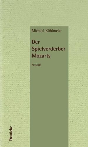 Was wäre, wenn Mozarts Begabung nur ganz durchschnittlich gewesen wäre? Die Frühwerke des Wunderkindes in Wahrheit vom Vater verfasst? Der Ich-Erzähler begibt sich auf des Meisters Spuren, nach und nach immer besessener davon, das Genie zu Fall zu bringen. Eine Serie von Artikeln soll das Geheimnis lüften. Während Mozart kräftig gerupft wird, bläht sich das Ich seines Verfolgers zunehmend zu Übergröße auf. Doch führt die geheimnisvolle Spur wirklich zu neuen Erkenntnissen? Oder geradewegs in ein Spiegelkabinett, in dem wir immer nur uns selbst wiederfinden?