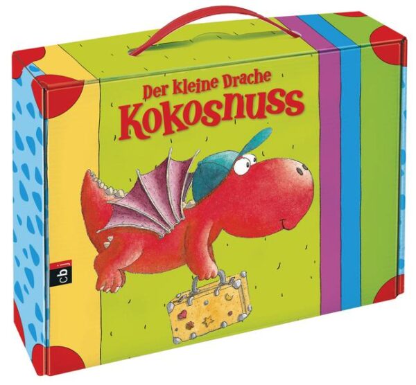 Happy Birthday, kleiner Drache! Kokosnuss- Fans aufgepasst! In diesem hübschen Spielkoffer stecken drei Bücher mit Geschichten vom kleinen Drachen Kokosnuss. Enthalten sind: 'Schulfest auf dem Feuerfelsen', das 'Vampir- Abenteuer' und der 'Schatz im Dschungel'. Viel Lesespaß für wenig Geld!