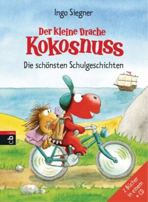 Das ideale Geschenk zur Einschulung. Für alle Fans des kleinen Drachen Kokosnuss! Dieser ganz spezielle Sammelband enthält die drei aufregenden Schul- Abenteuer des kleinen Feuerdrachen. Als Buch gibt es 'Der kleine Drache Kokosnuss kommt in die Schule' und 'Schulausflug ins Abenteuer'. In der Papiertasche im hinteren Buchdeckel steckt eine CD mit dem 'Schulfest auf dem Feuerfelsen'. Viele Stunden Spaß mit Kokosnuss! Drei Abenteuer zum tollen Preis von nur 12,€