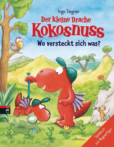 Der kleine Drache Kokosnuss und seine Freunde haben viel vor: ein Baumhaus bauen, nach einem Unterwasserschatz tauchen, ins Weltall fliegen … Das ist aufregend und macht jede Menge Spaß! Aber es ist auch gar nicht so leicht, all die großen und kleinen Abenteuer erfolgreich zu meistern. Denn wo ist nur das Werkzeug hingekommen, wo sind die Schätze auf dem Meeresgrund verborgen und auf welchem Planeten haben sich die Außerirdischen versteckt? Zum Glück hilft der findige Drache seinen Freunden bei der Suche … und dank der tollen magnetischen Kokosnuss- Figur werden kleine Spurensucher spielend fündig! Achtung! Verschluckbare Kleinteile. Nicht für Kinder unter 36 Monaten geeignet.