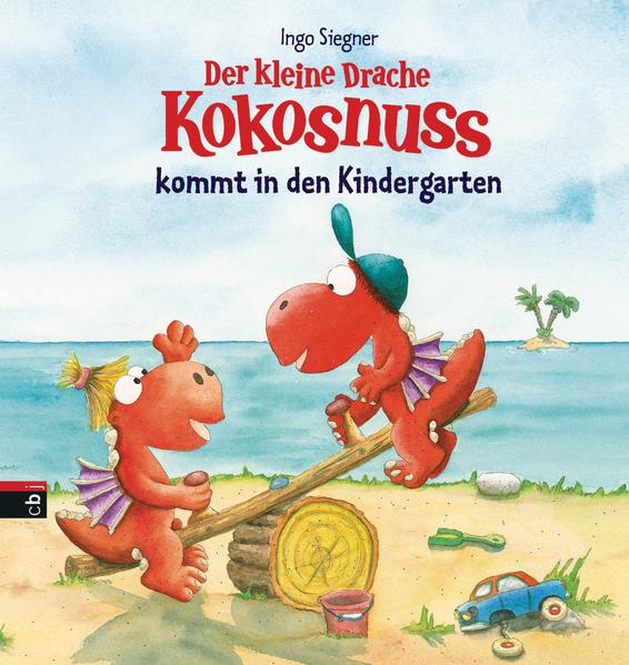 Vor den Sommerferien hat der kleine Drache Kokosnuss mit seinen Eltern Mette und Magnus den Kindergarten schon einmal besichtigt, aber ab heute ist Kokosnuss ein richtiger »Kindergartendrache« und ziemlich aufgeregt. Wird er es den ganzen Tag ohne seine Eltern aushalten? Und werden die anderen Drachenkinder und die Erzieherinnen nett zu ihm sein? Da entdeckt Kokosnuss die tollen Spielsachen, die in der Kindergartenhöhle aufgebaut sind, und die Nachbarskinder Duftikus und Lulu sind ebenfalls in seiner Gruppe. Vielleicht wird es hier doch ganz spannend ... Ausstattung: Mit fbg. Illustrationen + Klappen