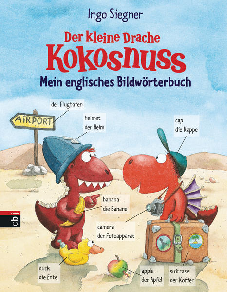 Englisch lernen mit dem kleinen Drachen Kokosnuss Wie heißen die Gegenstände in der Drachenhöhle auf Englisch? Und wie die Dinge in der Drachenschule? Wie lauten die englischen Begriffe für Tasse, Tafel oder Tasche? Da der kleine Drache Kokosnuss und seine Freunde Oskar und Matilda viel durch die Welt reisen, wollen sie jetzt Englisch lernen! Farbenfrohe Szenen aus der Kokosnuss-Welt sind mit englischen und deutschen Begriffen beschriftet, sodass Kokosnuss-Fans im Vor- und Grundschulalter mühelos die erste Fremdsprache erlernen! Ausstattung: Mit fbg. Illustrationen