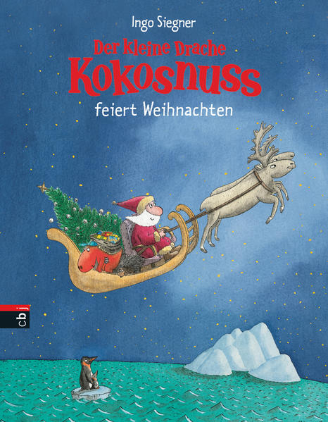 Der kleine Drache Kokosnuss besucht den Weihnachtsmann Es ist Winter und der kleine Drache Kokosnuss und das Stachelschwein Matilda spielen im Schnee, als zwei Gestalten im schwarzen Frack auftauchen. Die Pinguine suchen den Weg zum Südpol. Den kennen die Freunde nicht, aber das Yeminee weiß Rat: Die Pinguine sollen den Weihnachtsmann fragen, denn der bereist am 24. Dezember ja die ganze Welt! Weihnachtsmann? Weihnachten? Davon haben Kokosnuss und Matilda noch nie gehört. Doch als das Yeminee mit leuchtenden Augen von Heiligabend erzählt, ist klar: Dieses Fest wollen die Drachen auch feiern! Sofort brechen Kokosnuss und Matilda zum Weihnachtsmann auf, um den freundlichen alten Mann zu überreden, an Weihnachten die Dracheninsel zu besuchen. Diese Geschichte erschien früher auch unter dem Titel "Der kleine Drache Kokosnuss besucht den Weihnachtsmann". Ausstattung: Mit fbg. Illustrationen