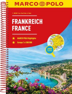 Der MARCO POLO Reiseatlas zeichnet sich durch moderne Kartographie aus und bildet Frankreich im optimalen Maßstab 1:300 000 ab. Mit Highlights aus Kultur und Natur und landschaftlich schönen Strecken wird dein Roadtrip damit zum echten Erlebnis. Länder- und Reiseinformationen bewahren dich vor dem Knöllchen, und das praktischen Zoom-System bietet von der Europakarte bis zum Stadtplan immer das richtige Kartendetail, sowohl für die Planung als auch während der Fahrt. Sprachen: Deutsch, Englisch, Französisch