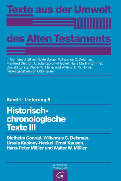 Ein Serienwerk aus den altorientalischen Kulturen Die »Texte aus der Umwelt des Alten Testaments« (TUAT) machen in großem Umfang wichtige Texte der altorientalischen Kulturen-teilweise erstmals-in deutscher Übersetzung zugänglich. Diese Texte wurden von Fachleuten und Forschern der jeweiligen Kulturen und Sprachen nach dem Urtext neu übersetzt, in ihren historischen Kontext eingeordnet und ausführlich kommentiert.