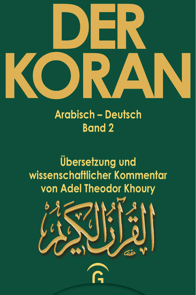 Eine der bedeutendsten deutschen Übersetzungen des Korans stammt von Adel Theodor Khoury. Dabei legte er besonderen Wert darauf, in Zweifelsfällen der üblichen Auslegung des islamischen »Mainstream« zu folgen. Dadurch finden Leserinnen und Leser in diesem Text nicht das Koranverständnis einer religiösen Minderheit, sondern das der großen Mehrheit der Muslime. Dieses Werk beinhaltet den kompletten Korantext in arabischer Sprache sowie deutscher Übersetzung. Jede Sure ist kommentiert und unter Berücksichtigung der Fragen nach Bezeichnung der Sure, ihrer Datierung, ihrer Struktur sowie ihrer wichtigsten Aussagen eingeleitet. Der zweite Band behandelt Sure 2,75-2,212.