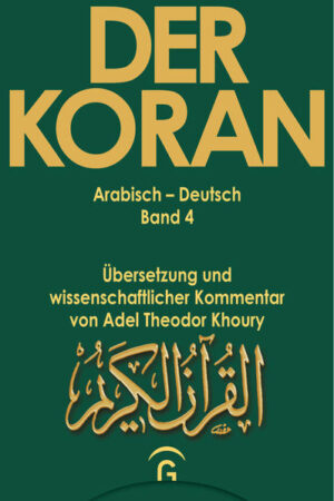 Eine der bedeutendsten deutschen Übersetzungen des Korans stammt von Adel Theodor Khoury. Dabei legte er besonderen Wert darauf, in Zweifelsfällen der üblichen Auslegung des islamischen »Mainstream« zu folgen. Dadurch finden Leserinnen und Leser in diesem Text nicht das Koranverständnis einer religiösen Minderheit, sondern das der großen Mehrheit der Muslime. Dieses Werk beinhaltet den kompletten Korantext in arabischer Sprache sowie deutscher Übersetzung. Jede Sure ist kommentiert und unter Berücksichtigung der Fragen nach Bezeichnung der Sure, ihrer Datierung, ihrer Struktur sowie ihrer wichtigsten Aussagen eingeleitet. Der vierte Band behandelt Sure 3,1-3,100.