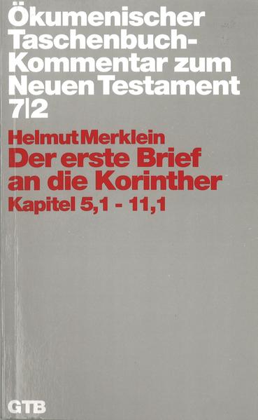 Der 2. Band des erfolgreichen Kommentars zum Korintherbrief Im Vordergrund des Kommentars steht die textwissenschaftlich orientierte Erschließung, die sich allerdings nicht als Ersatz der historisch-kritischen Fragestellung versteht, sondern diese zu integrieren sucht. Dabei werden auch sozialgeschichtliche und wissenssoziologische Aspekte einbezogen. Merklein beschreibt die vielfältigen philologischen, linguistischen, historischen und soziologischen Phänomene und stößt damit zur Bedeutung der Texte vor. Der Autor nimmt den Text als Text ernst und bringt ihn so zum sprechen, wie er in der Gemeinde von Korinth geklungen haben könnte.