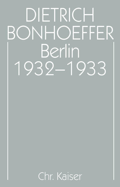 In der kurzen Zeit von November 1932 bis Oktober 1933 hat Dietrich Bonhoeffer einen entscheidenden Wandel seiner Existenz vollzogen und einige seiner bemerkenswertesten Leistungen vollbracht. Aus der Enge trat er in die Weite und gelangte zu einer überzeugenden Zeitgenossen- und Zeugenschaft unter den Bedingungen der Diktatur. Dieser Band legt die schriftlichen Äußerungen jener Epoche in Briefen, Vorlesungen, Aufsätzen, theologischen Gutachten, Predigten u. a. vor. Hervorzuheben sind z. B. die beiden Arbeiten, die sich der Herausforderung durch die totalitäre Macht stellen: "Der Führer und der Einzelne in der jungen Generation" und "Die Kirche vor der Judenfrage" sowie die beiden Texte, die der Standortgewinnung einer aus den Fugen geratenen Kirche dienen: "Christologie" und "das Betheler Bekenntnis".