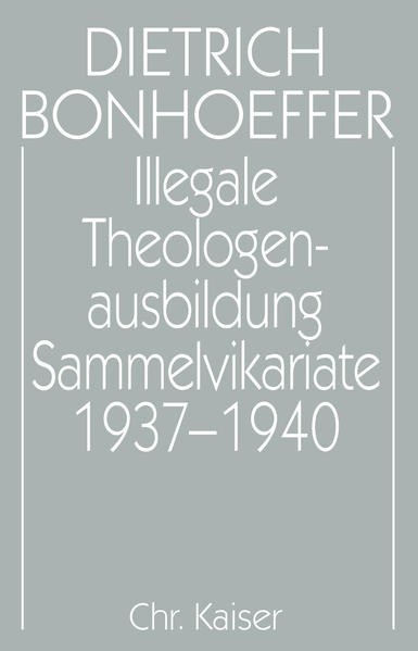 Im September 1937 schließt die Gestapo das Predigerseminar Finkenwalde. Doch die theologische Ausbildung der Bekennenden Kirche geht weiter: Bis zum März 1940 werden in den Sammelvikariaten in Schlawe und Köslin unter Dietrich Bonhoeffers Leitung Theologen auf ihren Dienst vorbereitet. Der vorliegende Band dokumentiert Bonhoeffers Leben und Arbeiten in dieser Zeit. Er umfasst nahezu alles, was von November 1937 bis März 1940 an schriftlichen Zeugnissen von Bonhoeffers Hand erhalten geblieben ist. Zusätzlich wurden wichtige Stücke aus der an ihn gerichteten Korrespondenz aufgenommen. Briefe von Finkenwalder Seminaristen und besonders auch Briefe von Eberhard Bethge zeigen, wie sich bei Dietrich Bonhoeffer Lehre und Leben, Theologie und Freundschaft auf besondere Weise verbanden.