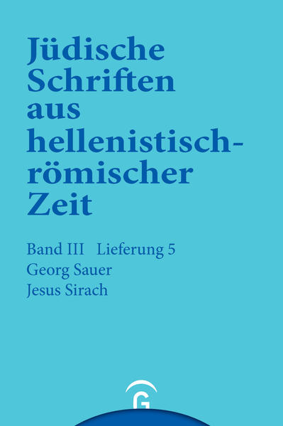 Mit den "Jüdischen Schriften aus hellenistisch-römischer Zeit" erscheint eine historisch-kritische Neuausgabe der Apokryphen und Pseudepigraphen, also der zahlreichen jüd. Quellen, die für das Verständnis des frühen Judentums u. der Entstehung des Christentums zwischen dem 2. Jh.v. Chr. u. dem 1. Jh. n. Chr. maßgebend sind.