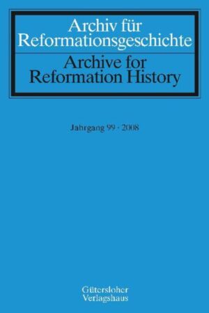 Das Archiv für Reformationsgeschichte ist die führende internationale Zeitschrift zur Erforschung der Reformation und ihrer Weltwirkungen.