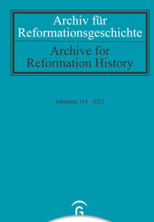 Archiv für Reformationsgeschichte - Aufsatzband |