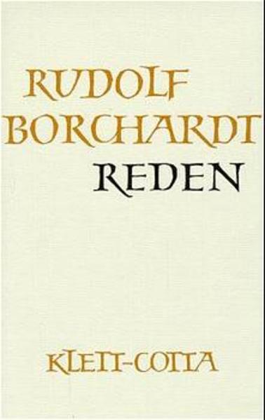 - Das Werk Rudolf Borchardts. Eine Einführung von Rudolf Alexander Schröder - Rede über Hofmannsthal (1902-1907) - Die Neue Poesie und die Alte Menschheit (1912) - Das Geheimnis der Poesie (1930) - Rede über Schiller (1920) - Erbrechte der Dichtung (1910) - Dichten und Forschen (1925) - Revolution und Tradition in der Literatur (1931) - Schöpferische Restauration (1927) - Vergil [Rede] (1930) - Die Antike und der deutsche Völkergeist (Doppelrede) (1927) - Die Entwertung des Kulturbegriffs. Ein Unglück und ein Glück (1924) - Die geistesgeschichtliche Bedeutung des neunzehnten Jahrhunderts (1927) - Die Aufgaben der Zeit gegenüber der Literatur (1929) - Führung (1931) - Anmerkungen - Nachwort