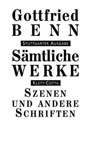 Mit dem vorliegenden Band VII (in zwei Teilbänden), der unser Wissen von Benns Werk und Arbeitsweise verändert, ist die Stuttgarter Edition abgeschlossen. Der Band enthält in seinen Anhängen noch reicheres Material als die vorhergehenden