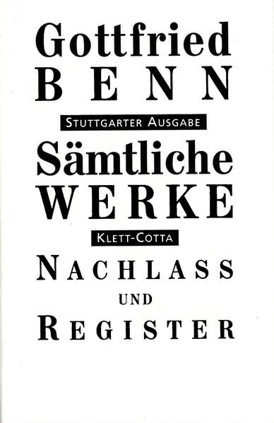 Als der erste Band der Stuttgarter Ausgabe erschien, war noch längst nicht klar, was sich an unbekannten Dokumenten während der Arbeit in den Literatur-, Rundfunk- und Zeitungsarchiven finden würde. Die nun im letzten Band verarbeiteten Lektüretexte, Briefzeugnisse und Rundfunkarbeiten Benns machen deutlich, welche Wegstrecke diese Ausgabe für unsere Kenntnis Benns zurückgelegt hat. Mit dem vorliegenden Band VII, der unser Wissen von Benns Werk und Arbeitsweise verändert, ist die Stuttgarter Edition abgeschlossen. Der Band enthält in seinen Anhängen noch reicheres Material als die vorhergehenden