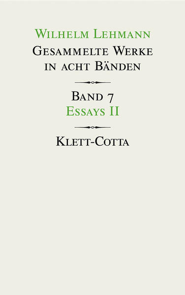 »Einer, von dem noch immer zu lernen ist«, stellte Harald Hartung kürzlich fest. Lehmann setzt sich in diesen Texten mit den Tendenzen der Nachkriegslyrik auseinander. Große Essays gelten besonders Oskar Loerke und Peter Huchel - Lehmann erweist sich in ihnen nicht nur als wichtiger Exponent der Moderne, sondern auch als Theoretiker von Rang, als der er lange Zeit vergessen war. Weitere Texte beschäftigen sich, stilistisch exzellent, mit der literarischen Kultur Deutschlands allgemein