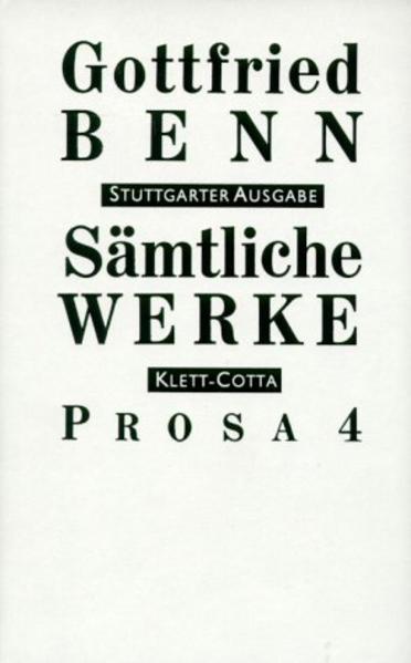 Zentral sind die drei großen poetologischen Arbeiten »Probleme der Lyrik«, »Altern als Problem für Künstler« und »Soll die Dichtung das Leben bessern?«. Enthalten ist die Rede zur Verleihung des Büchner-Preises sowie die auf Else Lasker-Schüler. Die aufwendige Forschungsarbeit des Herausgebers macht es möglich, dass im vorliegenden Band mehrere noch nie in einer Benn-Edition abgedruckte Texte zu finden sind.