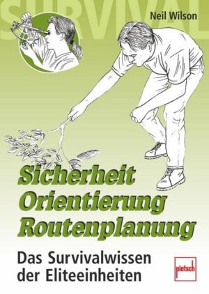 »Sicherheit, Orientierung, Routenplanung« hilft, den rechten Weg in schwierigem Gelände zu finden. Es zeigt, wie Karten aufgebaut sind, wie man sie liest und ihre Informationen auf das Gelände überträgt. Es erklärt den Gebrauch von Kompass, Höhenmeter, Schrittzähler, Sextant und GPS-Gerät, beschreibt die Bestimmung von Richtung und Entfernung nach Karte und Kartenwinkelmesser sowie mit dem Kompass. Doch auch ohne Technik findet man sich mit diesem Buch zurecht: Wie erkennt man an einem Baum wo Süden ist? Was sagt einem der Stand der Sonne oder der Blick in den Nachthimmel? Wie kann man sich mit einfachsten Mitteln einen Kompass bauen? Darüber hinaus beschreibt der Autor die Orientierung im Gelände nach vorgegebener Marschzahl und das Bestimmen eines Punktes auf der Karte durch Kreuzpeilung. Er zeigt, wie man Hindernisse kontrolliert umgeht und die Marschrichtung in unübersichtlichem Gelände überwacht. Die Kapitel »Spurenlesen«, »Tarnung«, »Flucht aus bedrohlicher Situation« sowie Rettung und Bergung enthalten wichtige Tipps zur Gewährleistung der persönlichen Sicherheit in ungesichertem Gelände.