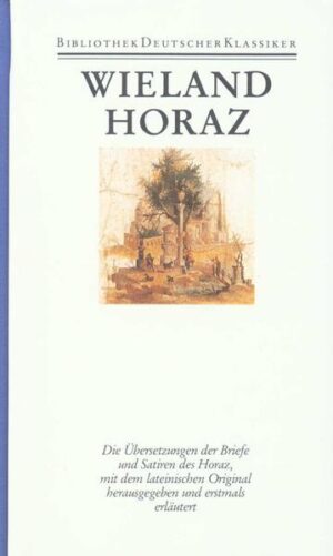 "Wielands Übersetzungen stellen einen Höhepunkt in der gesamten Geschichte der Übersetzungskultur dar. Das Geschäft des Übersetzens wurde Wieland in seinen letzten Lebensjahren mehr und mehr zur Hauptaufgabe: »Aber mir selbst gewährt diese Arbeit den schönsten Lebensgenuß, dessen ich in einem so weit vorgerückten Alter noch fähig bin«, schreibt er 1807 anläßlich seiner Cicero-Übertragung an Friedrich von Müller. Schon in den achtziger Jahren des vorausgehenden Jahrhunderts hatte Wieland sich der Übersetzung eines antiken Autors angenommen, der ihm seit der Jugendzeit ein Lieblingsdichter war: Horaz. Gerade die Briefe und Satiren des Horaz, ein herausragendes Beispiel römischer Gesellschaftsdichtung, gaben dem ›gesellschaftlichen Schriftsteller‹ Wieland Gelegenheit, seinen unübertroffenen Spürsinn für die jeweils sich andeutenden zwischenmenschlichen Beziehungen zu bewähren. Wielands Übersetzungskunst zeigt größte Flexibilität, größte Freiheit, größte Vielfalt der Mittel