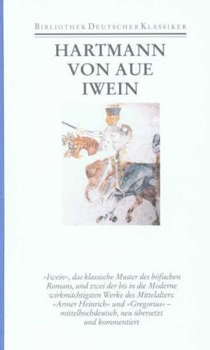 Eine der wirkmächtigsten Erzählungen des deutschen Mittelalters ist die Geschichte des aussätzigen Ritters Heinrich, für den sich ein Bauernmädchen opfern will, auf daß er mit ihrem Herzblut geheilt werde. Heinrich lehnt im letzten Augenblick das Opfer ab, wählt statt dessen Krankheit und Tod, um das Mädchen nicht sterben zu sehen. Gott aber heilt ihn. Die Brüder Grimm haben die Geschichte übersetzt, daraus wurde ein vielgelesenes Volksbuch des 19. Jahrhunderts. Gerhard Hauptmann schrieb ein erfolgreiches Drama mit diesem Stoff, Hans Pfitzner eine Oper. Ricarda Huch ließ sich von der Opferlegende faszinieren, Tankred Dorst brachte sie im Jahre 2000 auf die Bühne. Hartmann von Aue, der Autor der mittelalterlichen Versnovelle, die so viele Leser und Dichter faszinierte, hat hier mit legendarischen Motiven sein großes Thema gestaltet: die Entdeckung des Selbst in der Verantwortung für sich und andere Menschen. Hartmann ist zugleich der vielseitigste Autor seiner Zeit: Mit seinem Erec nach französischem Vorbild hatte er den Artusroman nach Deutschland gebracht: die Geschichte des erfolgreichen Jungritters, der eine schöne Frau gewinnt, im Genuß der Liebe aber seine Verpflichtungen als Kronprinz versäumt und, zusammen mit seiner Frau, auf einem Weg voller Abenteuer lernt, sich für andere einzusetzen und ein guter König zu werden. Sein zweiter Roman handelt von Iwein, der ebenfalls seine Herrscheraufgaben zugunsten eines unbeschwerten Ritterdaseins vernachlässigt, seine junge Königin vergißt und, als sie ihn verstößt, wahnsinnig wird. Auch er muß viele auf seinen Lernprozeß zugeschnittene Abenteuer bestehen, um zu ihr und seinem Herrscheramt zurückkehren zu können. Der Iwein wurde zum klassischen Muster des höfischen Romans, sein ebenso lockerer und eleganter wie klarer Stil gepriesen und nachgeahmt. Der Arme Heinrich hat als Gegenstück die Legende vom Sünderheiligen Gregorius, die Geschichte des Inzestkindes, das unwissend seine Mutter heirat, nach der Aufdeckung härteste Buße leistet und schließlich von Gott zum Papst bestimmt wird. Thomas Mann hat diese 'Sünden- und Gnadenmär' vom mittelalterlichen ödipus zur Grundlage seines Romans Der Erwählte gemacht. In der „Renaissance des 12. Jahrhunderts“ mit der Emanzipation der volkssprachlichen Literatur von religiösen Vorgaben nimmt Hartmann von Aue eine herausragende Stelle ein: Er macht die theologische Diskussion um die individuelle Verantwortung des Menschen literarisch fruchtbar im Rahmen des Selbstverständnisses des weltlichen Adels. Dem mittelhochdeutschen Text sind eine übersetzung und neben einem Stellenkommentar Einführungen in die einzelnen Werke beigegeben, die dem Leser das Verständnis ihrer lebensweltlichen und literarischen Bezüge und Eigenheiten ermöglichen.