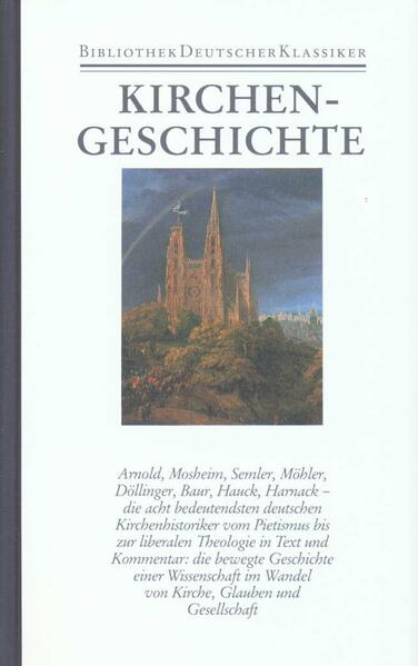 Die Kirchengeschichtsschreibung hat in den Jahrhunderten der Neuzeit eine besonders lebhafte Entwicklung durchlaufen. Im selben Maße, in dem die Stellung der Kirche und des christlichen Glaubens innerhalb der Gesellschaft und innerhalb des geistigen Lebens sich wandelte, veränderte sich auch das Verständnis der Vergangenheit des Christentums. Autoritative Wahrheiten verloren dabei ihre wissenschaftliche, historische Beglaubigung, doch wurde die Überzeugung, daß es sich bei der Kirchengeschichte um einen Geschichtszusammenhang eigener Art, mit eigenem Ursprung und eigentümlichen Lebensgesetzen handele, festgehalten, immer neu zur Geltung gebracht. In den insgesamt siebzehn Texten der acht bedeutendsten deutschen Kirchenhistoriker vom Pietismus bis zur liberalen Theologie wird die bewegte Geschichte dieser Wissenschaft im 18. und 19. Jahrhundert ausführlich dokumentiert. Als Stoffe sind vor allem die frühen Jahrhunderte, die Papst- und Ordensgeschichte des Mittelalters und die Reformation berücksichtigt, an denen auch die Fortschritte in der Annäherung an die geschichtliche Wahrheit, die das Zeitalter erreichte, abgelesen werden können.