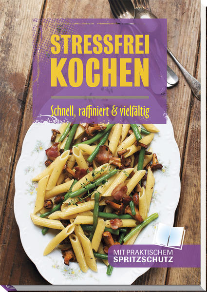 Stressiger Alltag - stressfreies Kochen! • Zwei variabel einlegbare Folien schützen die Buchseiten vor Spritzern: So bleibt Ihr Buch länger neu • Unkompliziert, kinderleicht und ruck, zuck auf dem Tisch: So wird Kochen zum Cool-down • Jedes Rezept mit Farbfoto und leicht verständlicher Schritt-für-Schritt-Anleitung Der Appetit ist groß, die Zeit fürs Einkaufen und Kochen aber umso knapper? Die gesunde und frische Alternative zu Fertiggerichten und Pizza-Taxi heißt: stressfrei kochen - mit unseren unkomplizierten Rezepten! Kurze Einkaufslisten, leicht erhältliche Zutaten, einfache Zubereitung: Das macht das Kochen stressfrei. Und all das finden Sie in diesem Buch. Ob herrlich knusprige Mozzarellataschen, bunte Kürbispfanne mit Feta, Hähnchen-Cordon-bleu mit Feigenkonfitüre oder Mini-Hamburger mit Avocado - alle Gerichte stehen ruck, zuck auf dem Tisch, garen praktisch von alleine oder lassen sich kinderleicht vorbereiten. So wird das Kochen zum Klacks und das Essen danach zum entspannten Genuss! Als besondere Extras bietet das Kochbuch zwei variabel einlegbare Spritzschutz-Folien zum Schutz der Buchseiten und eine praktische Spiralbindung, damit das Buch immer offen liegen bleibt.