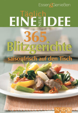 Wer Lust auf saisonfrischen Genuss hat und auf das volle Aroma reif geernteter Produkte schwört, aber keine Lust hat, stundenlang in der Küche zu stehen, der findet in diesem kompakten Kochbuch die passenden Rezepte! Jedes der 365 leckeren Gerichte ist in maximal 30 Minuten fertig, und die Gliederung nach Jahreszeiten erleichtert die Verwendung saisonaler Produkte, die besonders viele wertvolle Inhaltsstoffe enthalten. Mit diesen 365 Rezepten kann man jeden Tag aufs Neue entdecken, dass sich auch in kürzester Zeit die köstlichsten Gerichte zaubern lassen!