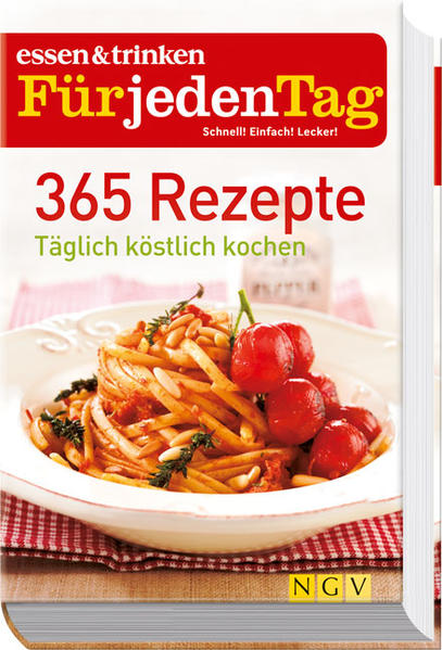 "Was koche ich heute?" In vielen Haushalten stellt sich diese Frage an ziemlich genau 365 Tagen im Jahr. Wer Tag für Tag kocht, weiß, wie schwierig es sein kann, diese Frage zu beantworten. Da trifft es sich doch gut, dass in diesem Buch genau 365 Rezepte abgedruckt sind, eins für jeden Tage es Jahres. Alle Rezepte sind schnell, einfach und lecker - kein Wunder, sie stammen aus der Zeitschrift "essen & trinken Für jeden Tag". Mit diesen Gerichten, die keinen großen Aufwand beim Einkaufen oder beim Kochen verlangen, können Sie das ganze Jahr über einfache, köstliche, abwechslungsreiche Gerichte auf den Tisch bringen - jeden Tag!