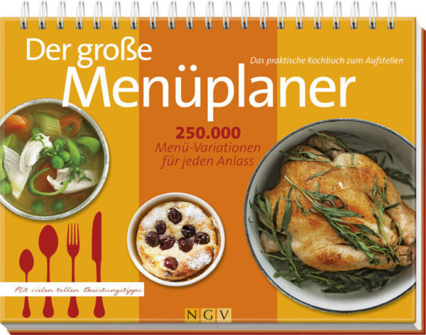 Das perfekte Dinner 3 Gänge für Freunde oder die Familie zu kochen ist nicht alltäglich, manches will organisiert und vorbereitet sein. Mit diesem Menüplaner wird das Gelingen leicht gemacht. Je 100 Vorspeisen, Hauptgerichte und Desserts laden zum Nachkochen ein und können bis zu 250.000-mal miteinander kombiniert werden. Dank der praktischen Dreiteilung sieht man sein Lieblingsmenü stets auf einen Blick. Köstlich und edel und dennoch gut vorzubereiten und nachzukochen – die Rezepte sind einfach ideal für Gäste. Wie wäre es mit Pilzsuppe mit Teighaube, Schweinelende mit Backpflaumen und Topfenpalatschinken? Oder vielleicht doch lieber einem Steinpilzsalat, Hase mit Pinienkernen und Amarettoparfait mit Feigen? Dieses praktische Aufstellbuch liefert sehr viele Gründe, zum perfekten Dinner einzuladen. Das besondere Extra ist die ausführliche Einleitung mit vielen wertvollen Tipps zur Zusammenstellung des Menüs, Vorbereitung, Einkauf und Tischdekoration. So können Gastgeber der Einladung ganz entspannt entgegensehen und sich fast wie ihr eigener Gast fühlen.