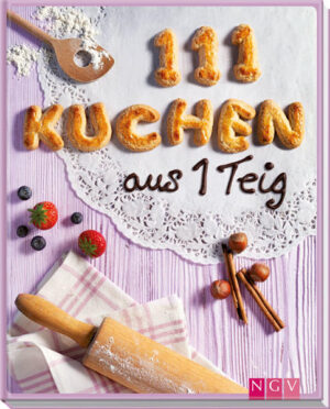 Einer für alle! Herrliche Blechkuchen, köstliche Obstkuchen, einfache Napfkuchen, unwiderstehliche Törtchen und üppige Torten – die 111 Leckereien in diesem Backbuch basieren zwar alle auf einem einzigen Grundteig, versprechen aber dennoch Abwechslung pur! Denn der raffinierte Grundteig wird 111-fach pfiffig variiert: mal aufgepeppt durch weitere Zutaten, mal mit Sahne oder Creme gefüllt oder saftig mit Obst belegt. Und auch im Kleinformat als Muffins oder Cupcakes punktet das luftige Multitalent aus Mehl, Eiern & Co. mit unvergleichlichem Geschmack. Das Schöne daran: Mit der Gewissheit, dass der Teig garantiert gelingt, kann man sich voll und ganz auf das „Feintuning“ der Kuchen, Torten und Törtchen konzentrieren. So ist der Backerfolg garantiert!