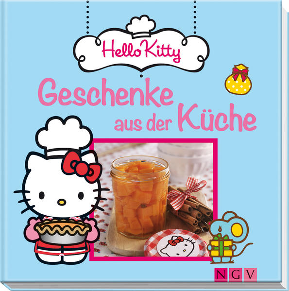 Köstliche Überraschungen mit Hello Kitty - Hello Kitty – die Toplizenz seit Jahrzehnten weltweit mit riesigem Produktangebot - Liebevoll illustrierrtes Rezeptbuch für Fans - Köstlich und kreativ – 25 kulinarische Geschenkideen mit Hello Kitty - Besondere Geschenke für jede Gelegenheit und jeden Anlass, die von Herzen kommen - Jedes Rezept mit gut verständlicher Anleitung und brillantem Food-Foto Selbstgemachtes aus der Küche ist immer ein ganz besonderes Geschenk, und mit Hello Kitty macht das Schenken noch mehr Spaß. Ob Cappuccino-Krokant-Pralinés, Butter-Vanille-Trüffel, Brombeer-Sekt-Gelee mit Basilikum, Chili-Kräuter-Öl oder eingelegter Ziegenkäse – von der süßen Versuchung bis zur pikanten Überraschung ist für jeden Geschmack und für jeden Anlass das Passende dabei. Lassen Sie sich von Hello Kitty mit ihren kulinarischen Geschenkideen inspirieren und überraschen Sie Ihre Freunde und Familie mit kreativen Köstlichkeiten, die von Herzen kommen.